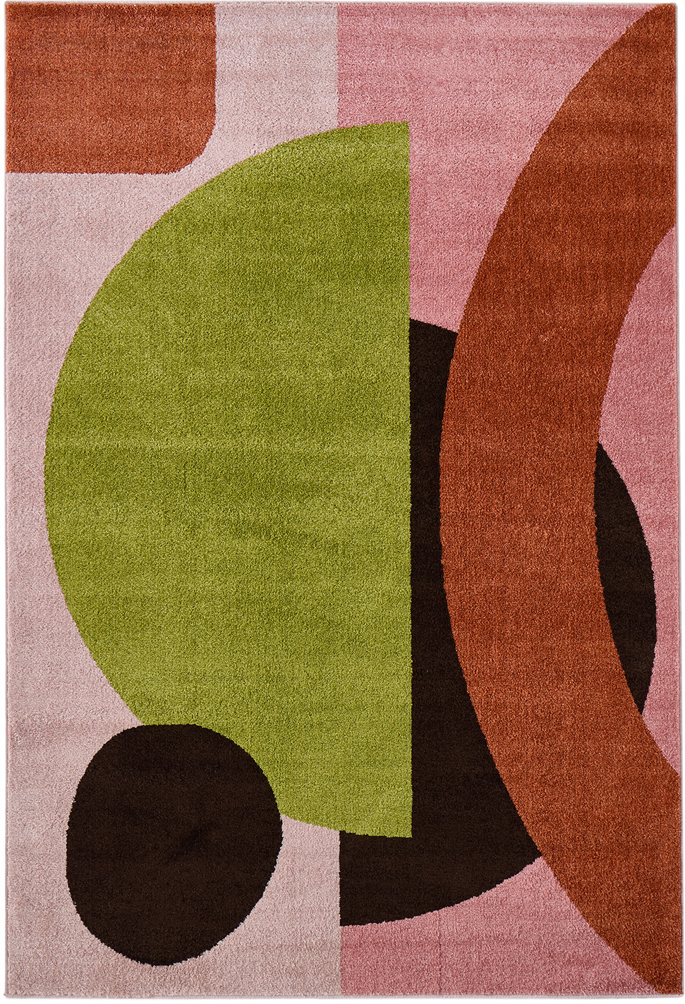 Tapis de salon à poils courts à motif abstrait multicolore - 100x150 cm