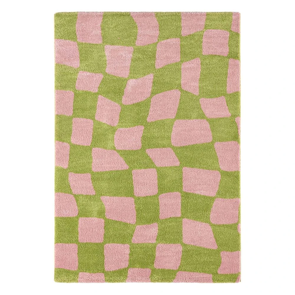Tapis style retro année 70 - Vert - 160x230 cm