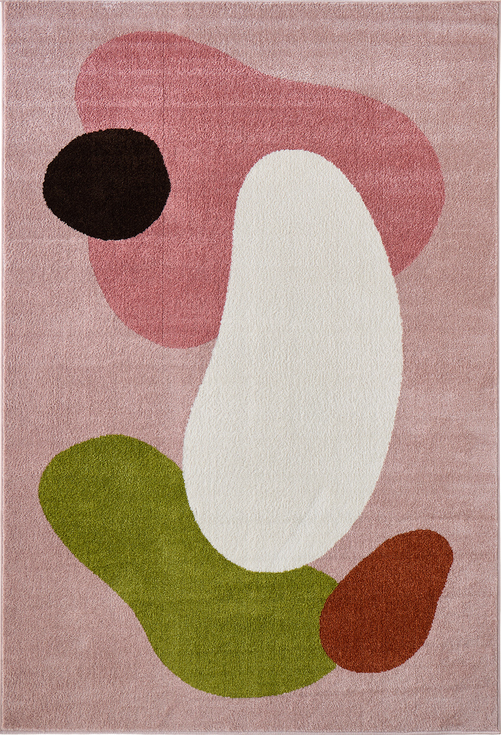 Tapis de salon à poils courts à motif géométrique multicolore - 100x150 cm