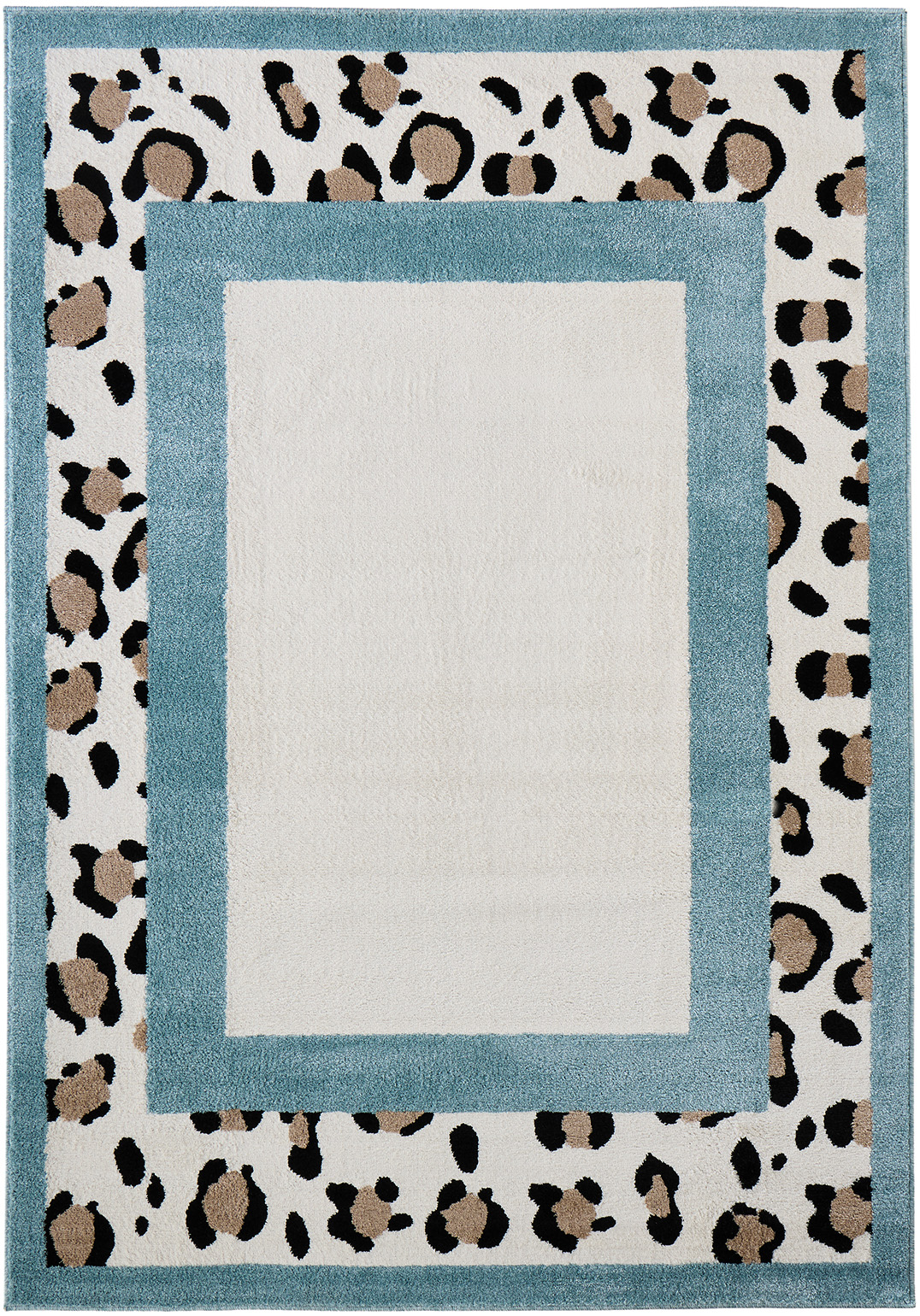 Tapis de salon à motif léopard bleu - 80x150 cm