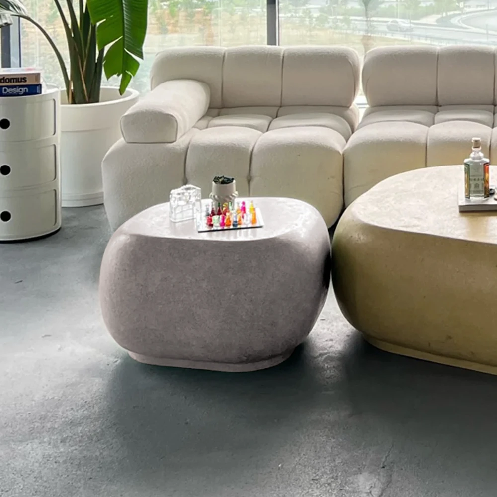 Table basse béton - gris- 68x64 cm