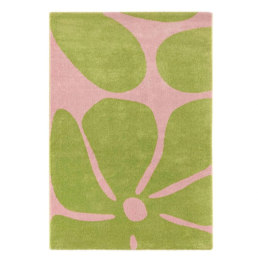 Tapis style retro année 70 - Vert - 160x230 cm