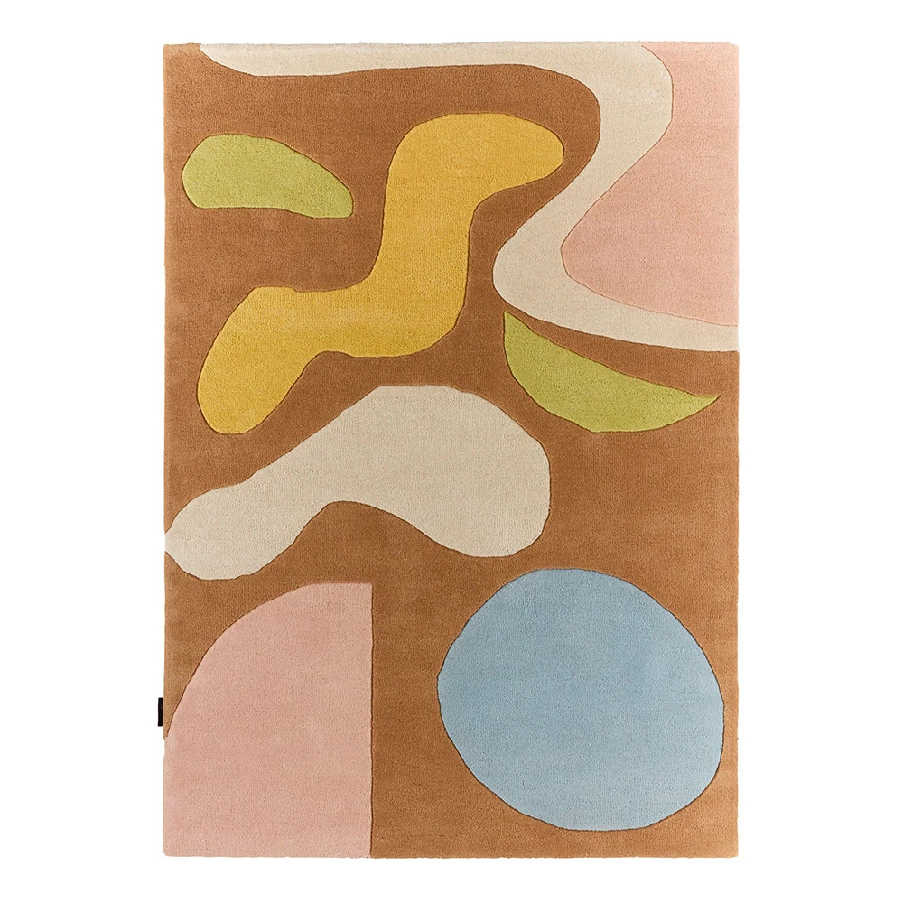 Tapis en laine design aux couleurs pastel - 133x190 cm