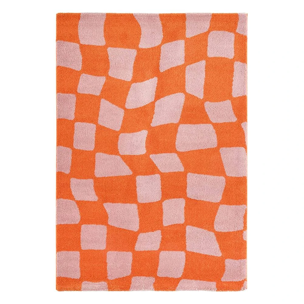 Tapis style retro année 70 - Orange - 160x230 cm